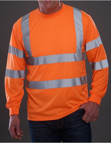 Y-HVJ420-Hi-Vis Long Sleeve T-Shirt